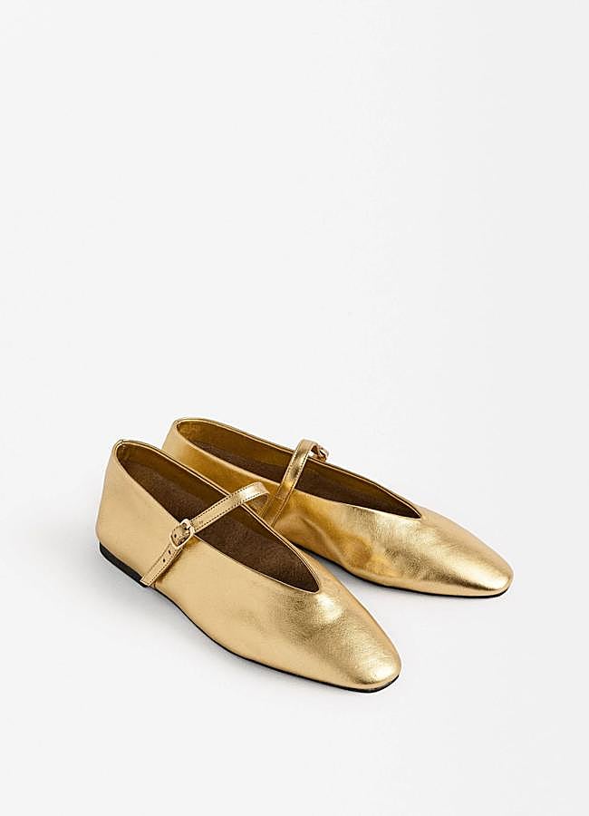 Imagen - Merceditas metalizadas en dorado