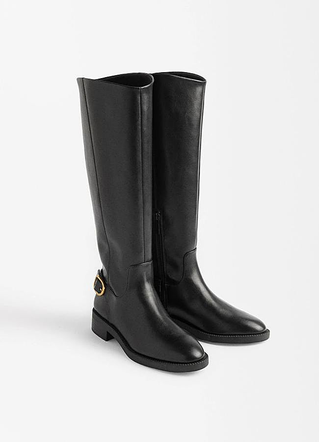 Imagen - Botas altas planas color negro