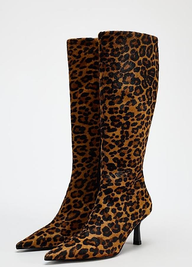 Imagen - Botas de piel con animal print de leopardo