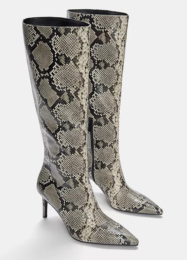 Imagen - Botas altas con estampado de serpiente
