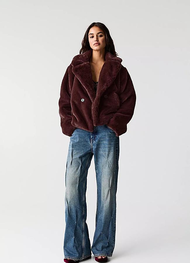 Imagen - Chaqueta de pelo burdeos