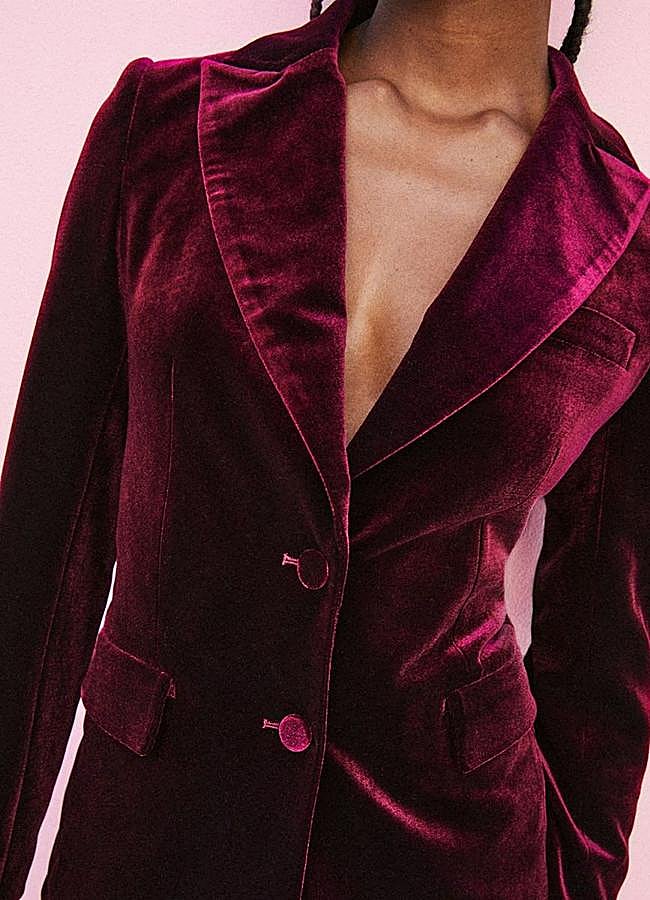 Imagen - Chaqueta burdeos tipo blazer en terciopelo