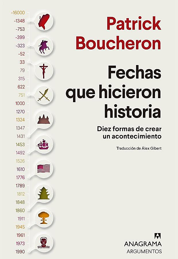 Imagen - Portada de Fechas que hicieron historia, el libro de Patrick Boucheron sobre fechas y hechos históricos. / Anagrama