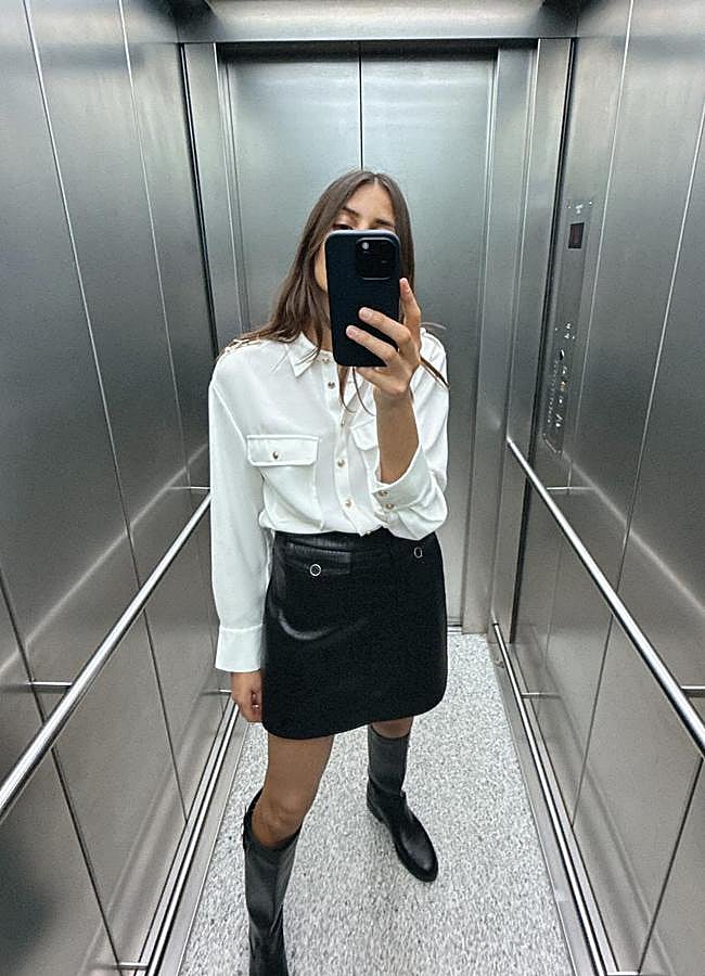 Imagen - Minifalda de cuero de Zara (25,95 euros).