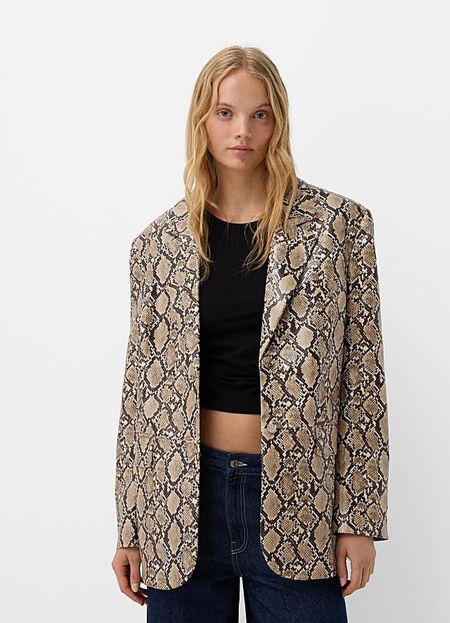 Imagen - Blazer efecto piel con animal print