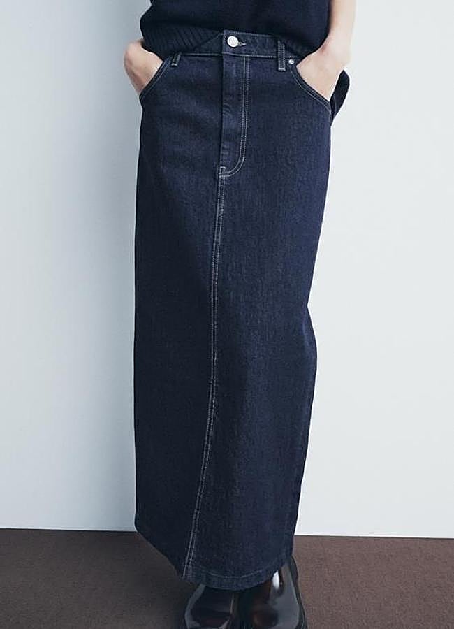 Imagen - Falda midi vaquera entallada