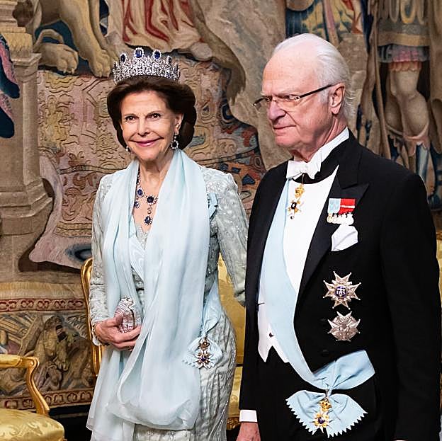 Carlos Gustavo y Silvia de Suecia, en los Premios Nobel de 2023. 