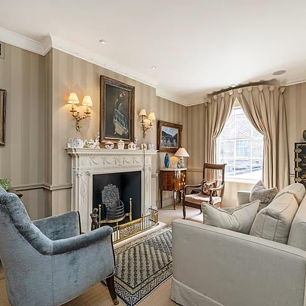 Salón de la casa de Mayfair en la que Diana de Gales se refugió tras su divorcio.