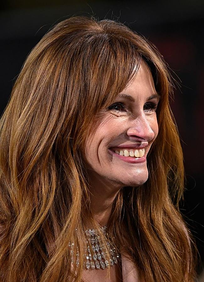 Imagen - Julia Roberts con flequillo cortina abierto en corte de pelo largo/@juliaroberts.forever