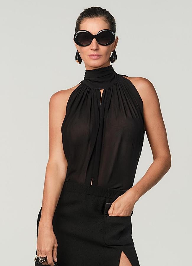 Imagen - Top halter vaporoso en color negro