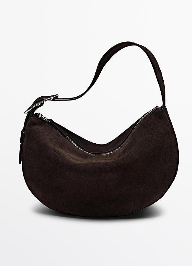 Imagen - Bolso de hombro en serraje de Massimo Dutti.