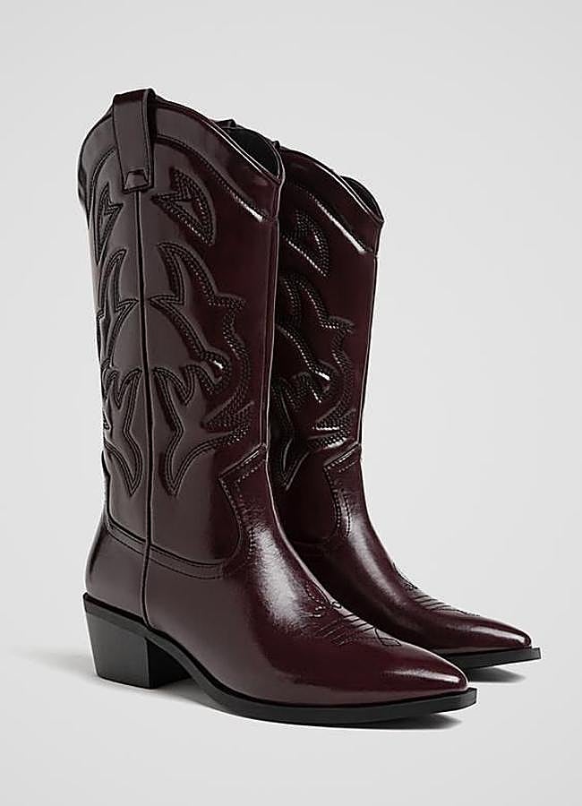 Imagen - Botas altas cowboy en burdeos