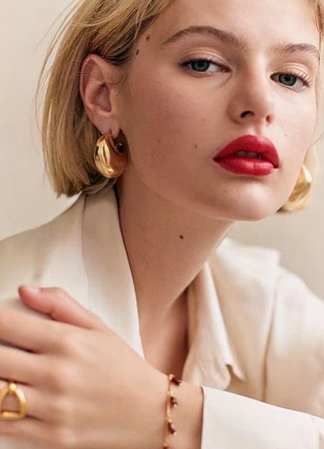 Imagen - Pendientes de aro anchos en dorado