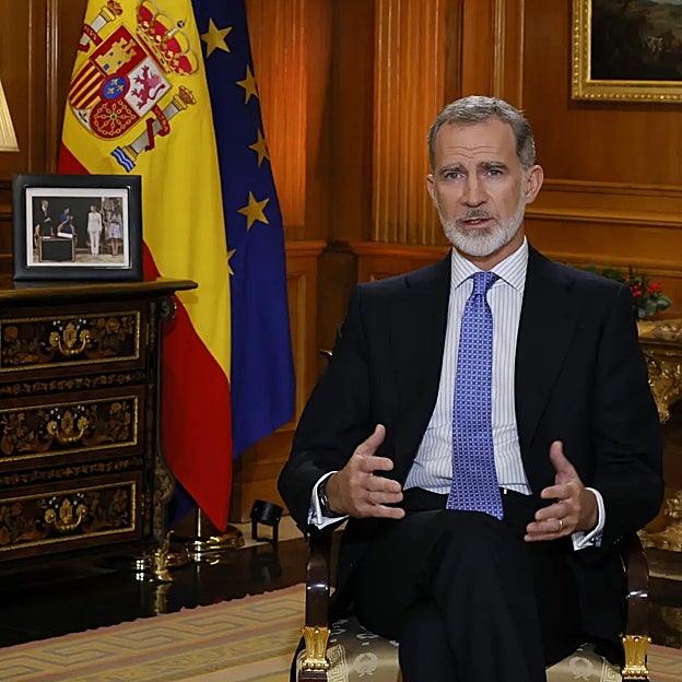 Felipe Vi en su mensaje de Navidad de 2023. 