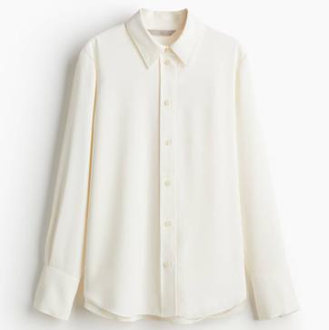 Imagen secundaria 1 - Blusa con lazada y strass (39,99€)/ Camisa (19,99€)/ Pantalón recto de punto (19,99€)