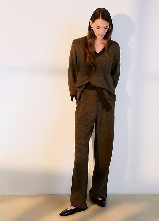 Imagen - Pantalones de punto fantasía khaki