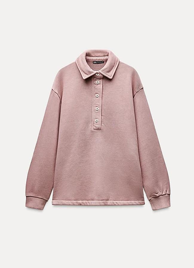 Imagen - Sudadera cuello polo lavada (29,95€)