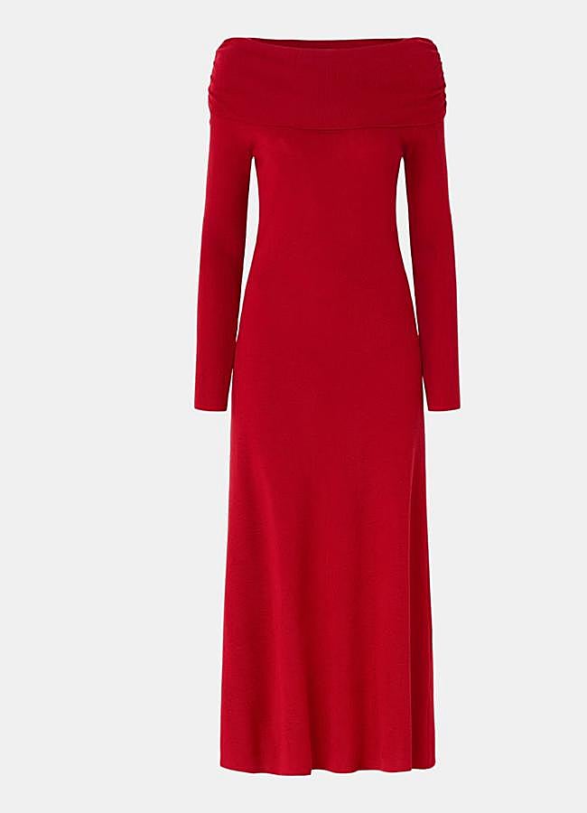 Imagen - Vestido rojo con hombros descubiertos de Tintoretto, 59,99 euros.
