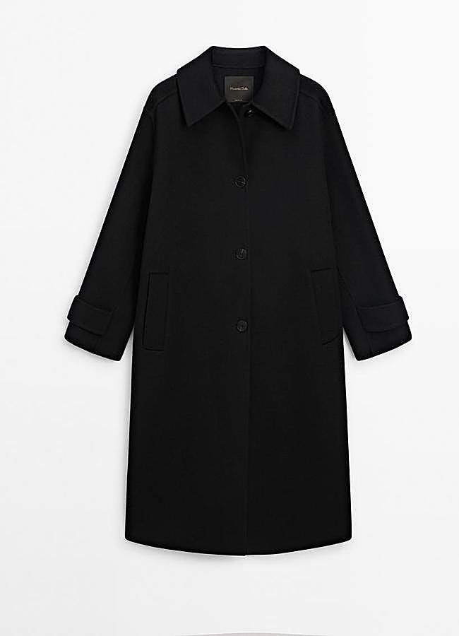 Imagen - Gabardina de color negro de Massimo Dutti.