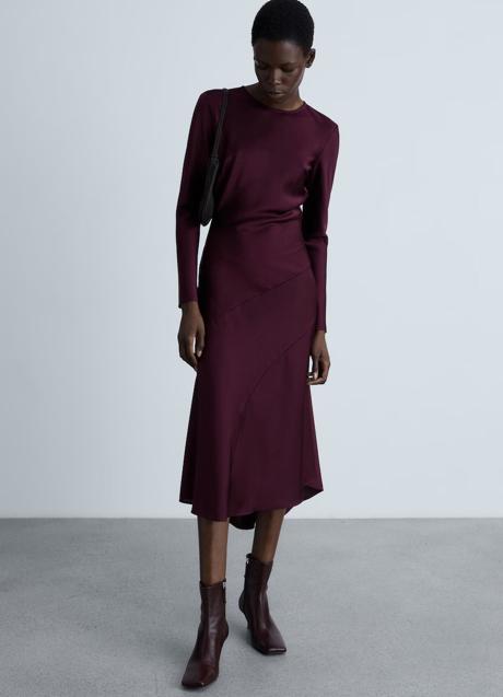 Imagen - Vestido burdeos de Mango (49,99 euros)