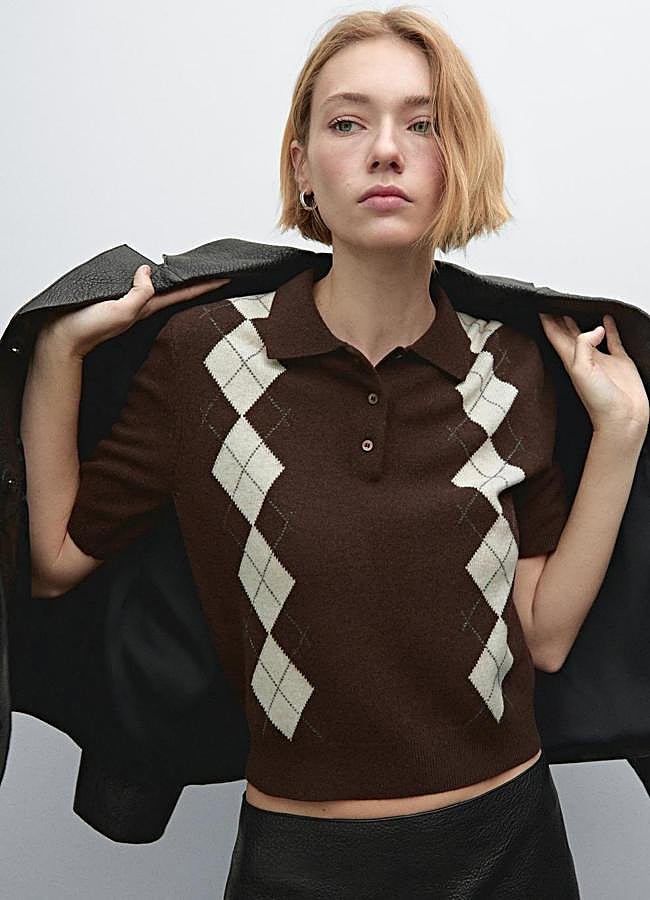 Imagen - Jersey de rombos marrón, 59,95 euros.