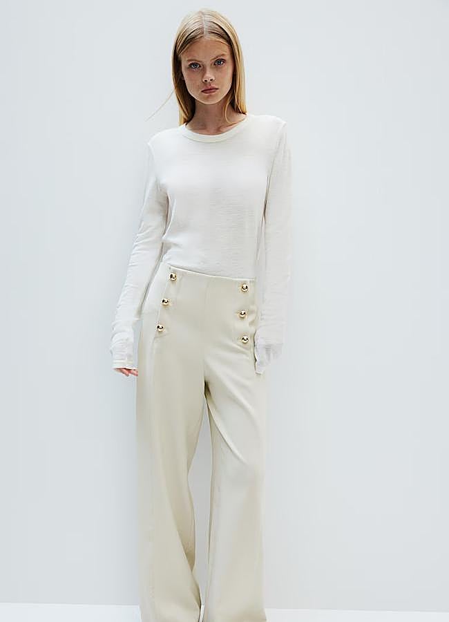 Imagen - Pantalones marineros blancos de H&M, 39,99 euros.
