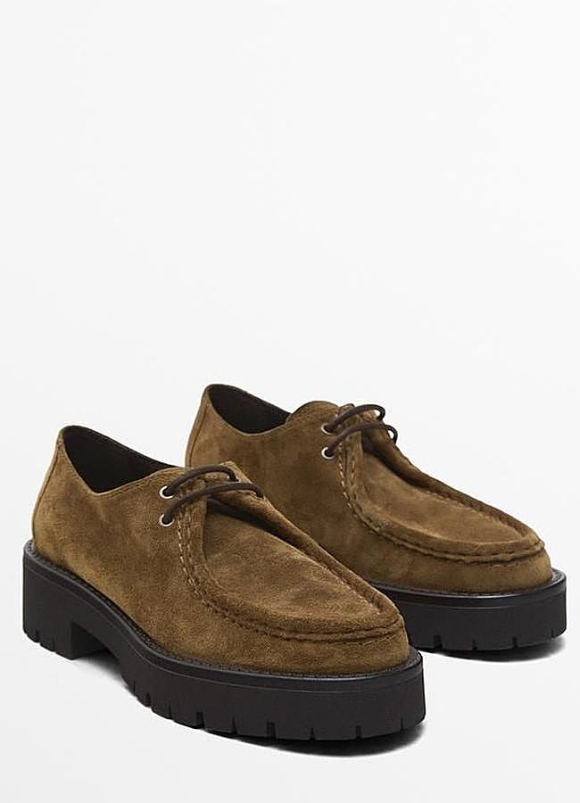 Imagen - Mocasines derby de ante marrón