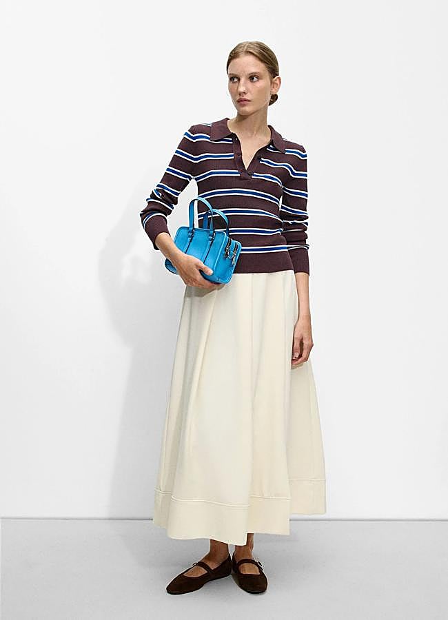 Imagen - Falda de tablas midi con vuelo