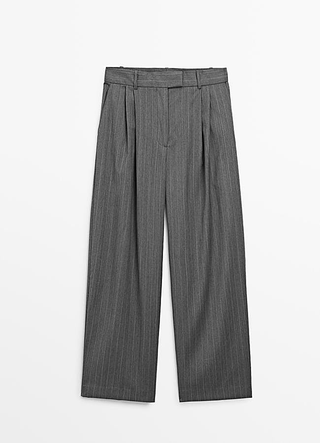Imagen - Pantalones straight fit raya diplomática de Massimo Dutti (89,95€)