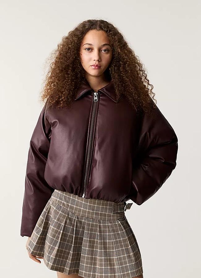 Imagen - Cazadora bomber acolchada efecto piel