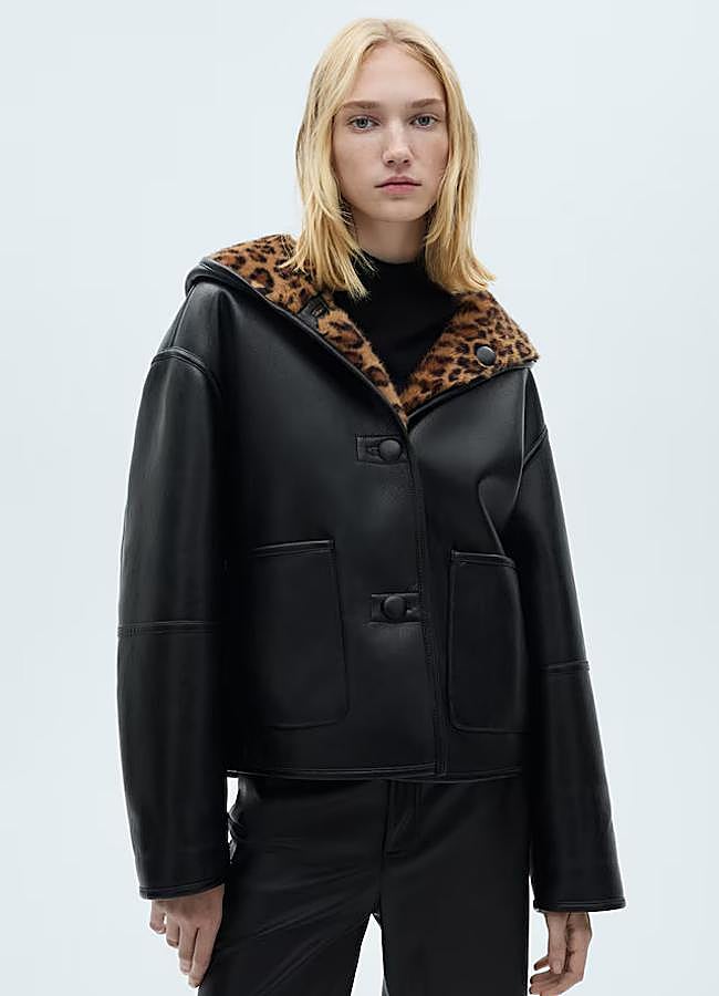Imagen - Abrigo con interior de leopardo de Mango. Foto: Mango.