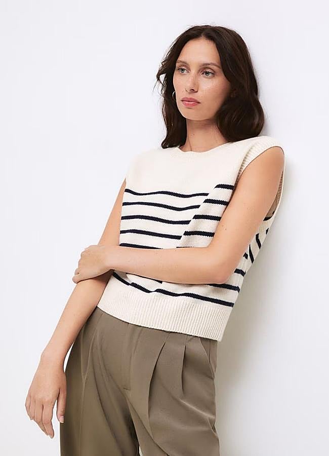 Imagen - Chaleco de punto con print de rayas