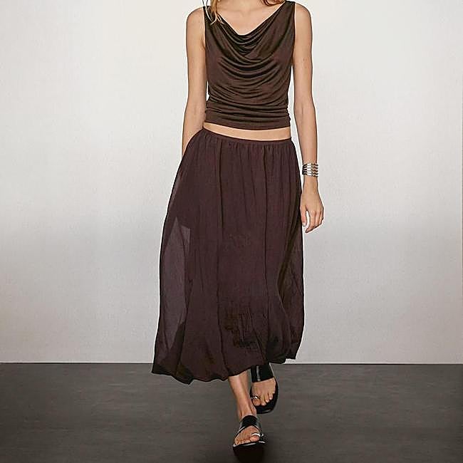 Falda elástica tipo globo