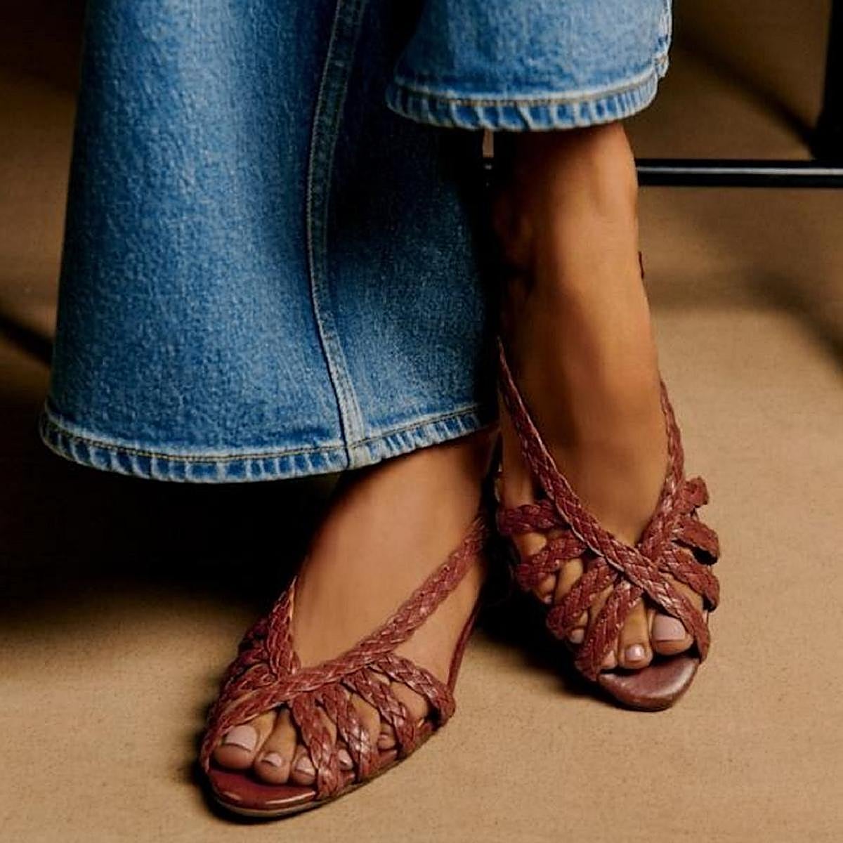 Las sandalias trenzadas de moda.