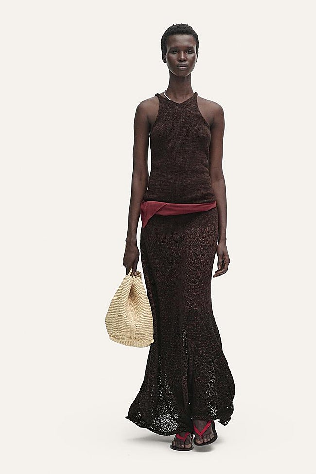 Vestido negro de punto Massimo Dutti.