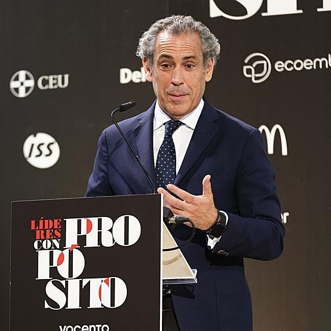 Manuel Mirat, CEO de Vocento, durante su intervención.