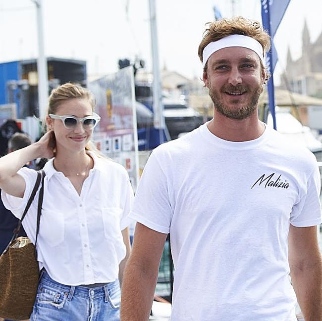 Beatrice Borromeo y Pierre Casiraghi, en el Gran Premio de Fórmula 1 de Montecarlo.