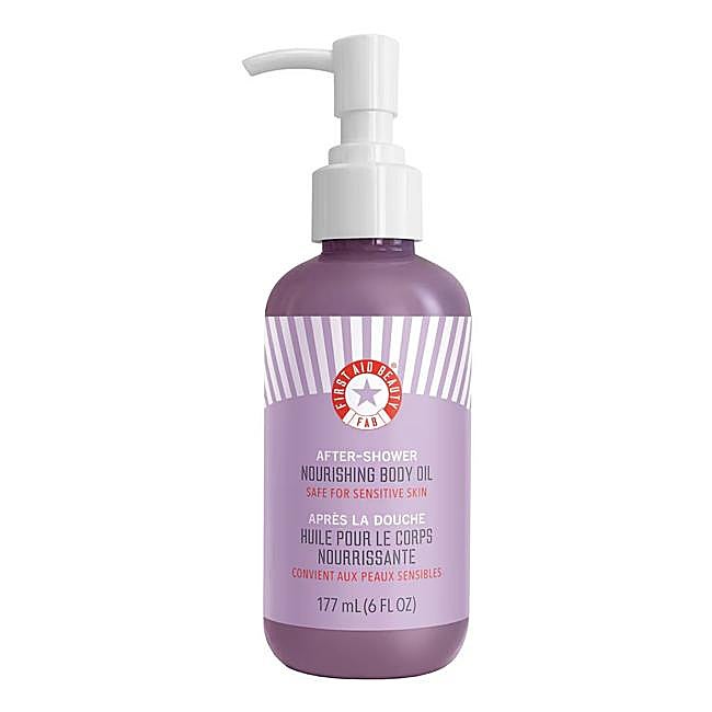 After-shower nourishing body oil de First Aid Beauty