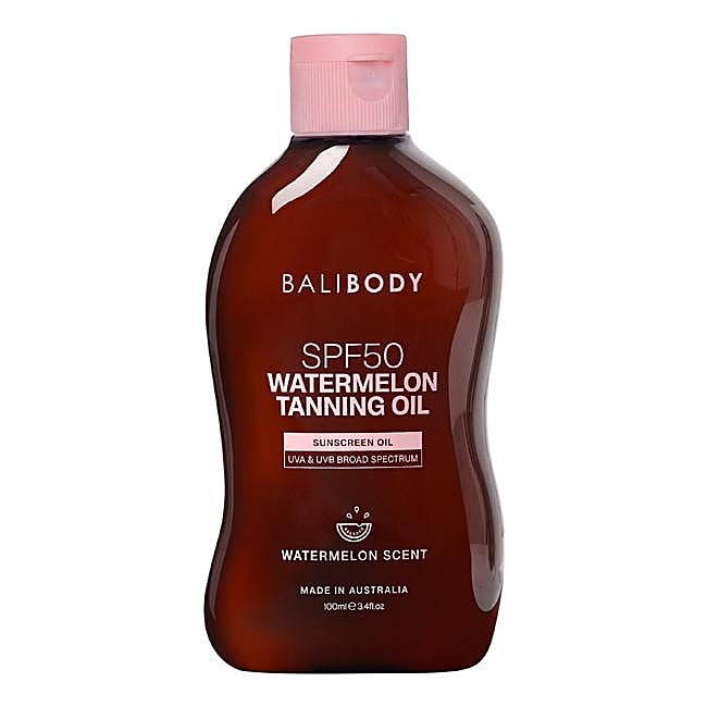 Watermelon Tanning Oil SPF 50 de Bali Body. Precio: 30 euros