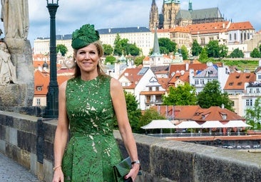 Máxima de Holanda visitando Praga sin su esposo.