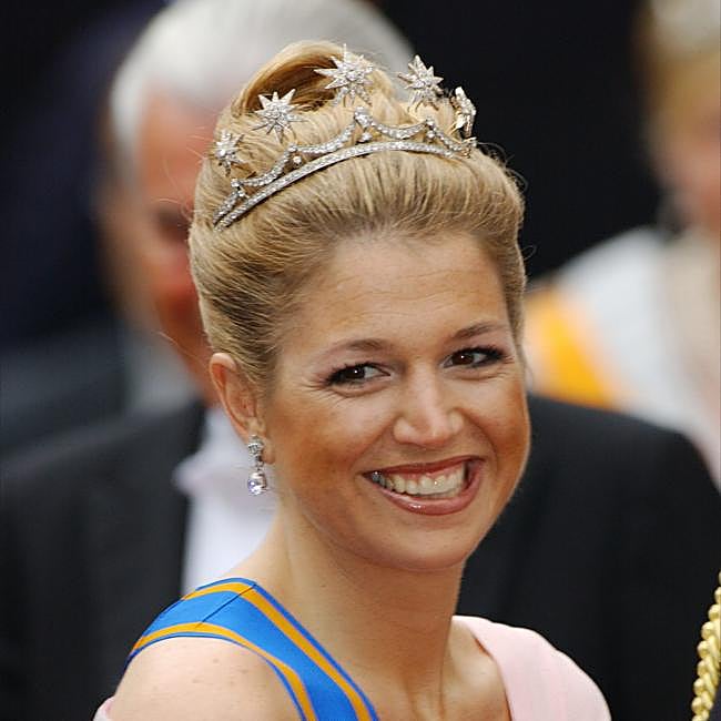 La reina Máxima de Holanda en la boda de Federico y Mary de Dinamarca, en 2004.