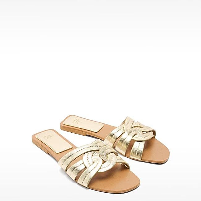 Sandalias con pala doradas