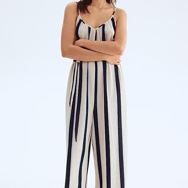 Mono largo con estampado de rayas