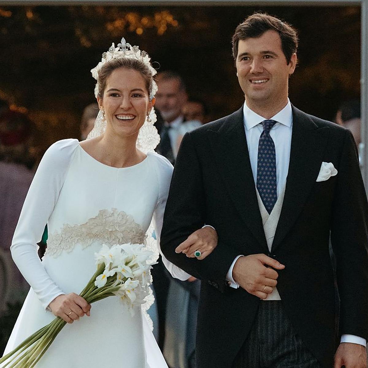 Victoria López-Quesada, el día de su boda con Enrique Moreno de la Cova.