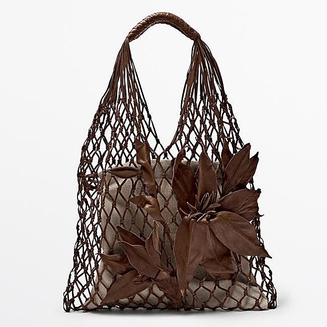 Bolso red flores piel napa (249€)