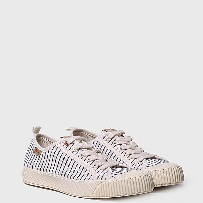 Zapatillas de lona con estampado de rayas