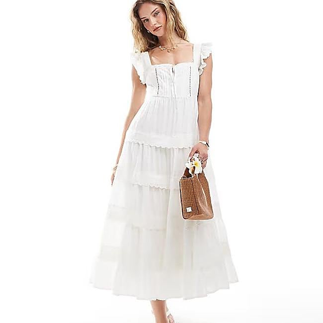 Vestido blanco romántico