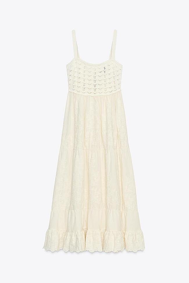 Vestido blanco de Zara (49,99 euros)