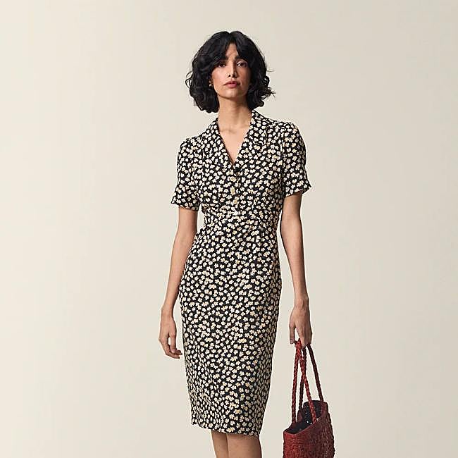 Vestido camisero con estampado