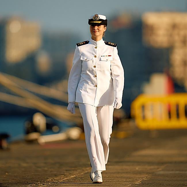 La princesa Leonor llegando al Blas de Lezo en Las Palmas de Gran Canarias